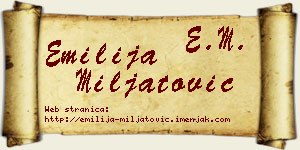 Emilija Miljatović vizit kartica